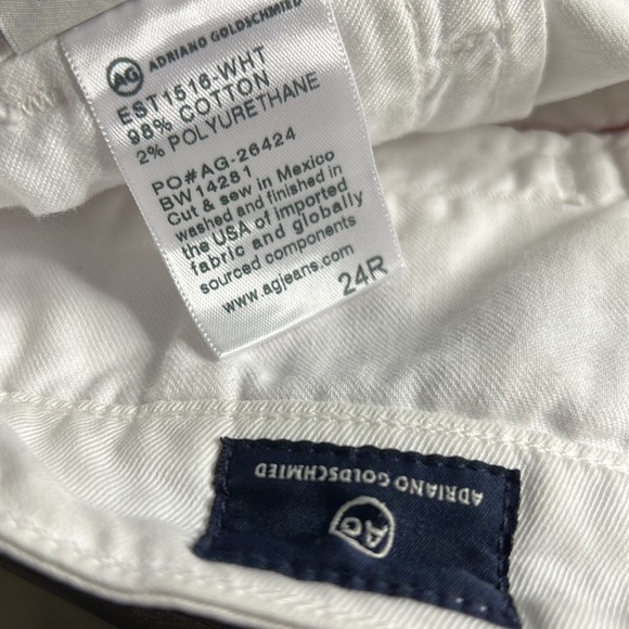 AG ADRIANO GOLDSCHMIED White The Tristan Tailored Short 24R - Picture 4 of 7